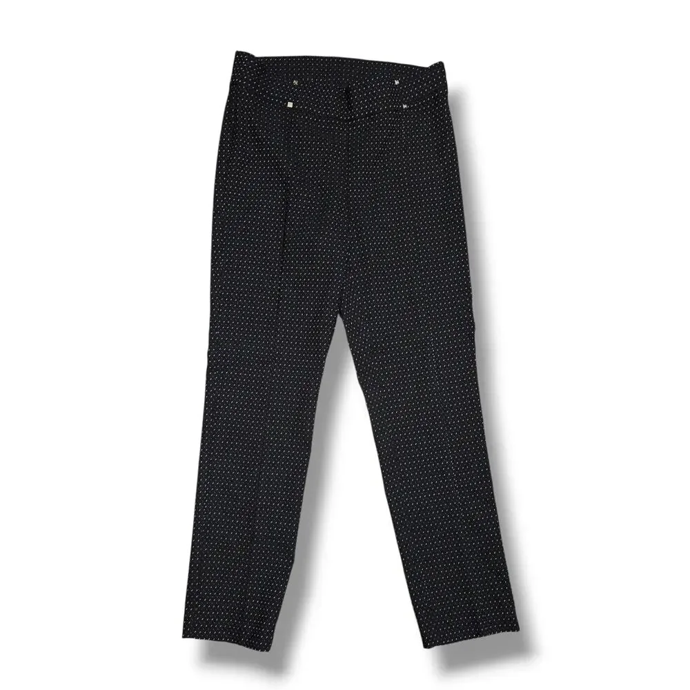 Rafaella women's Comfort Black Textured Dotted Dress Pants